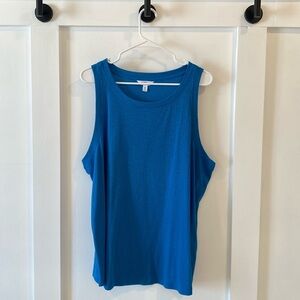 TIME & TRU royal blue ribbed tank top